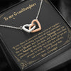 To my Granddaughter - Always keep me in your heart Love Grandpa Interlocking Heart Necklace