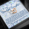 To My Beautiful Daughter - you will always be my little girl Interlocking Heart Necklace