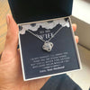 To my Wife - I’m Not Perfect - Love Knot Necklace