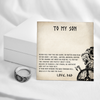 To My Son - Believe In Yourself - Viking Dad To Son Gift - Viking Ring