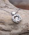 My Soulmate - Never Forget That I Love You - Heart Knot Silver Necklace
